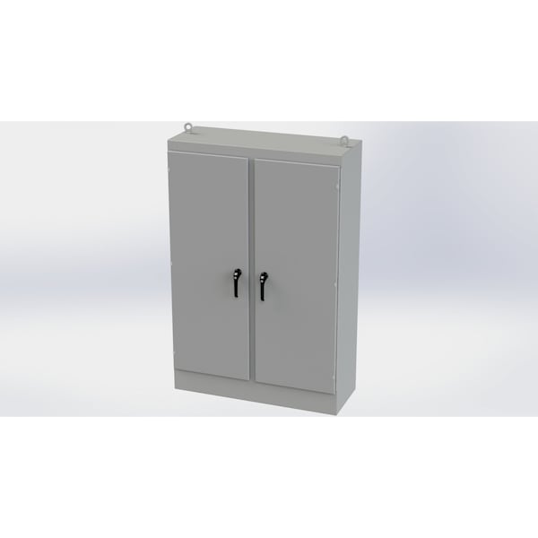 3 Point Latch with Padlock/Keylock Handle Electrical Enclosures, 72 in H, 18 in D, 48 in W